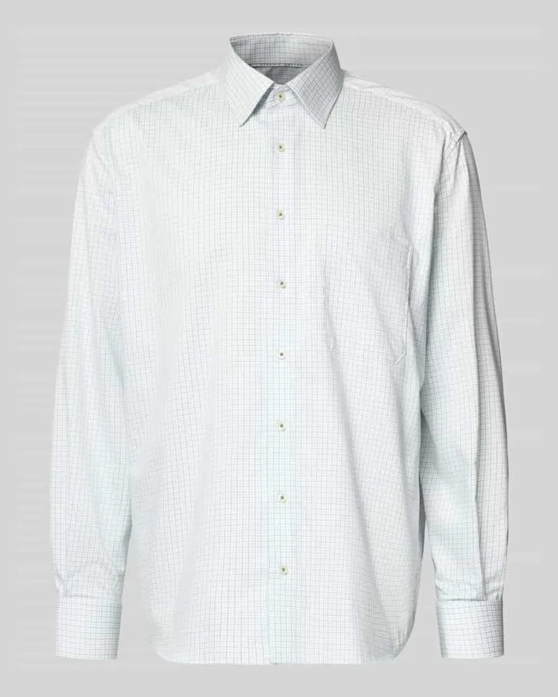 Eterna Comfort Fit Businesshemd aus Baumwolle mit Kentkragen Gruen