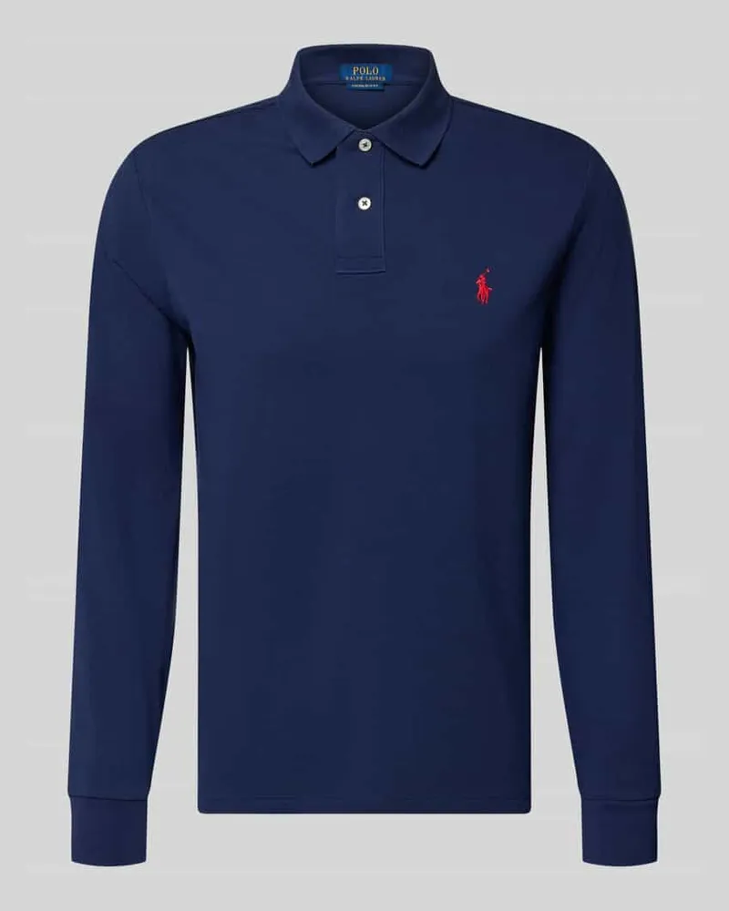 Ralph Lauren Regular Fit Poloshirt aus reiner Baumwolle Dunkelblau