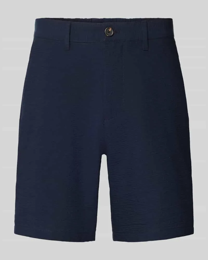 Selected Homme Regular Fit Bermudas aus Baumwoll-Mix Modell 'KARL Dunkelblau