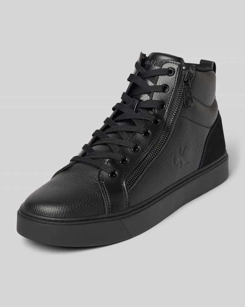 Calvin Klein High Top Sneaker aus Leder mit Reißverschluss 