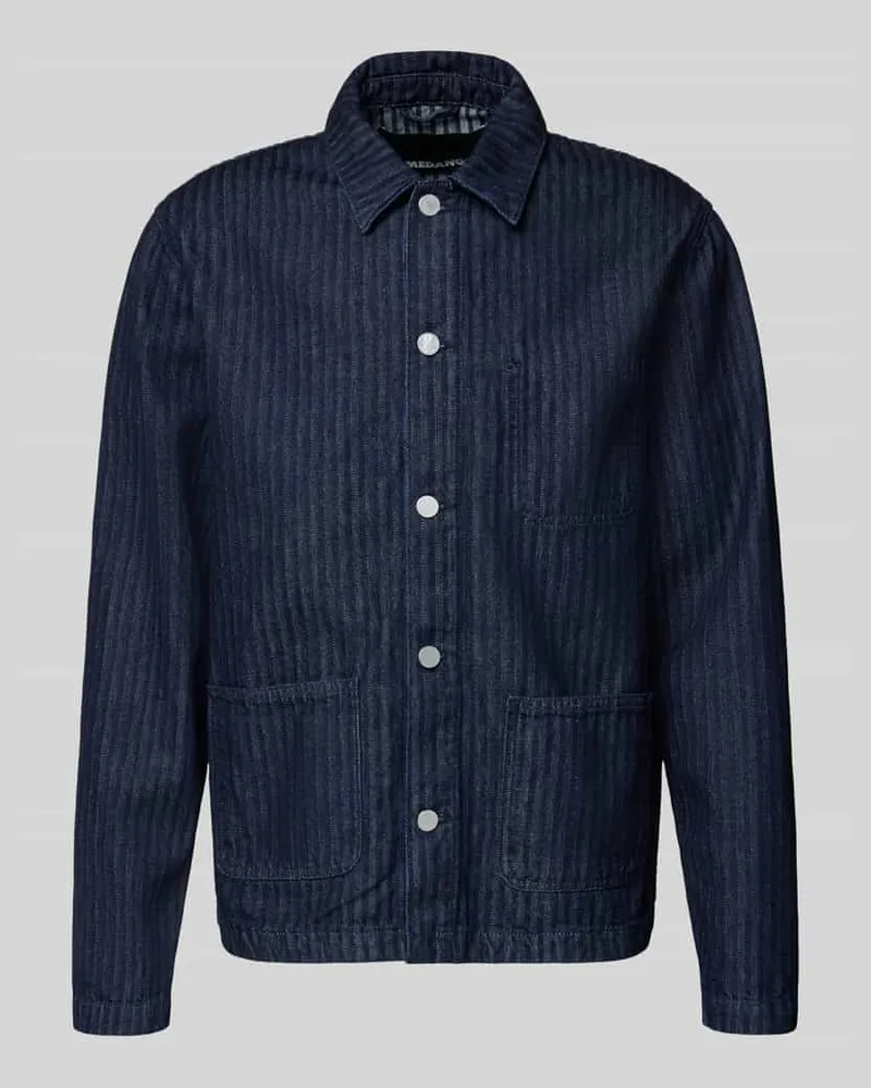 Armedangels Oversized Jeanshemd aus Baumwoll-Lyocell-Mix Dunkelblau