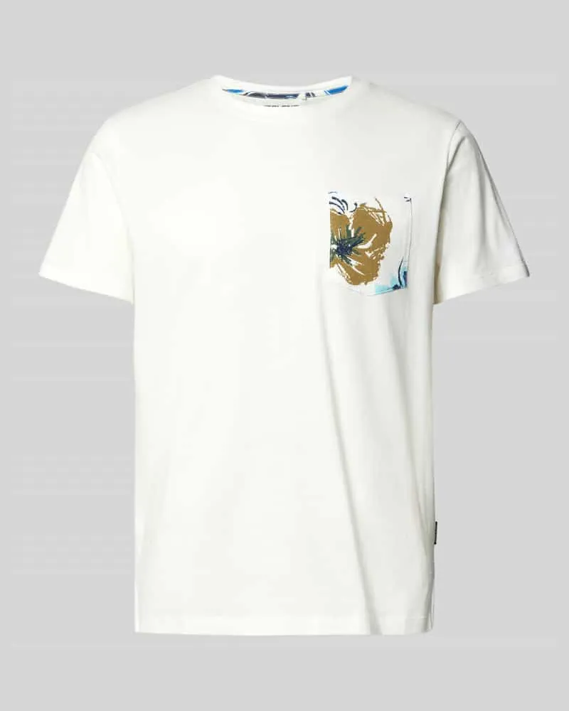 Blend T-Shirt mit geripptem Rundhalsausschnitt Modell 'BHJEM 