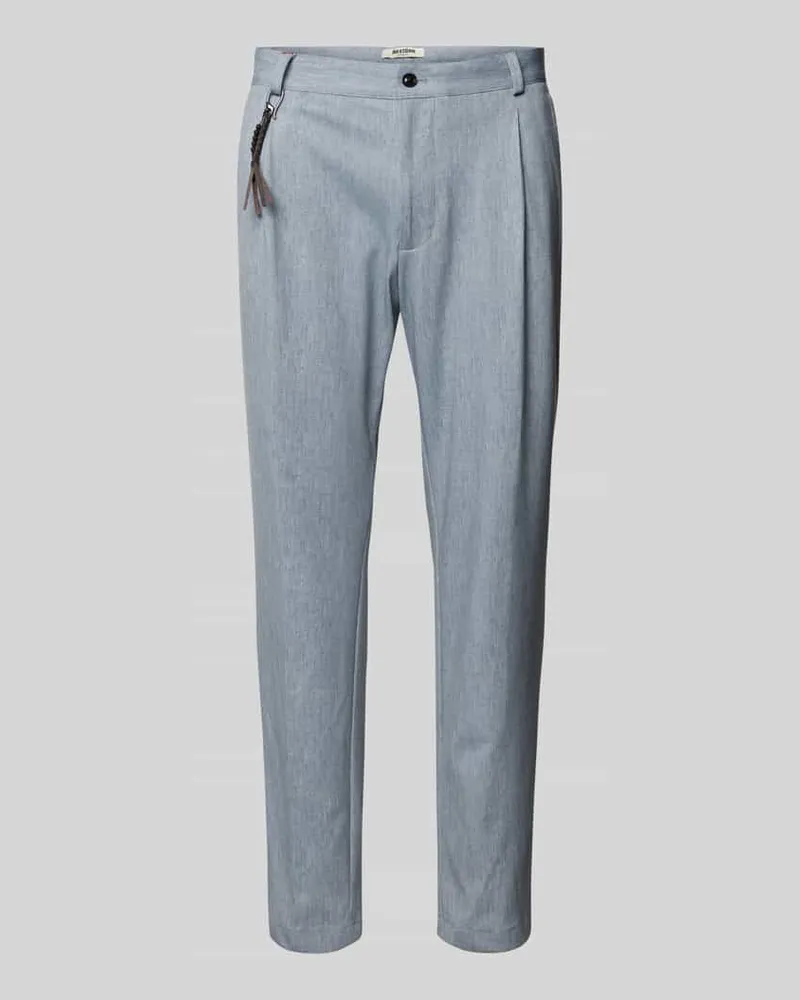 CG Tapered Fit Bundfaltenhose mit Applikation Modell 'Olf 