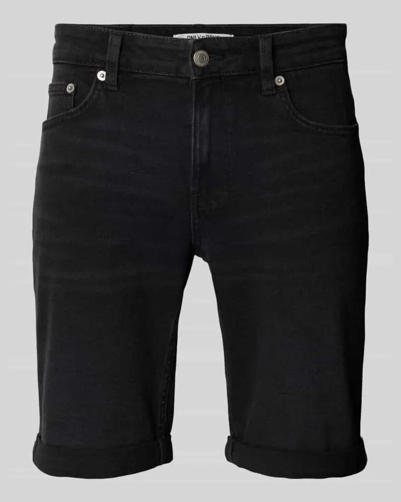 Only & Sons Regular Fit Jeansshorts aus Baumwoll-Mix 