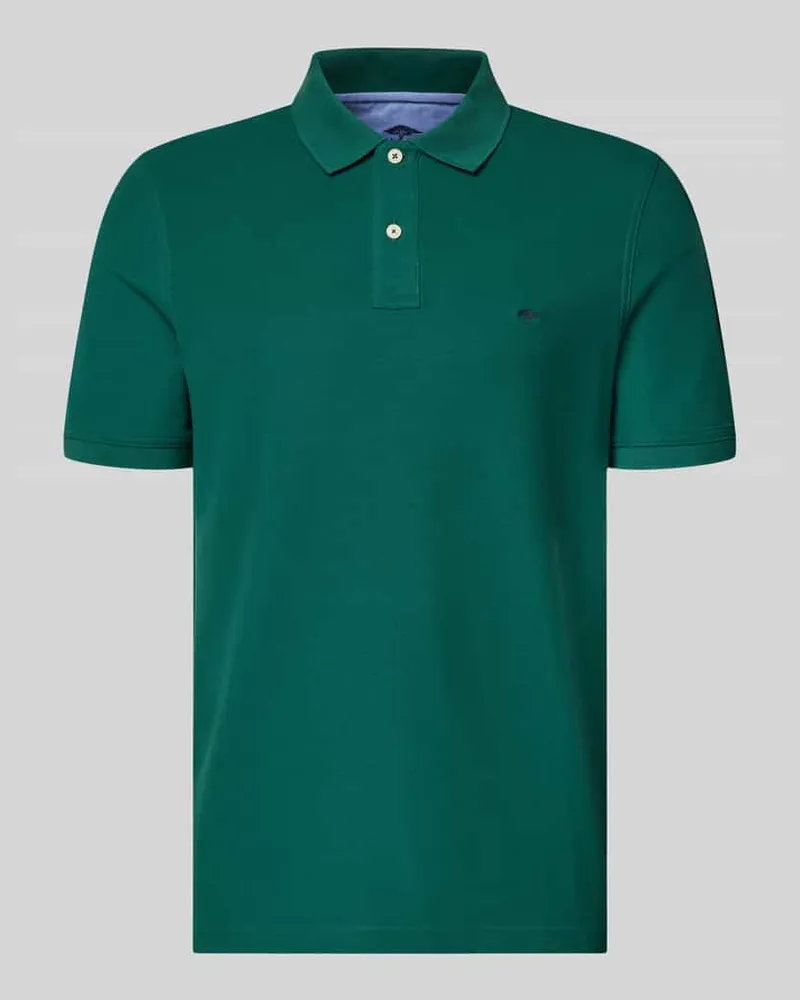 Fynch-Hatton Regular Fit Poloshirt mit Logo-Stitching Dunkelgruen