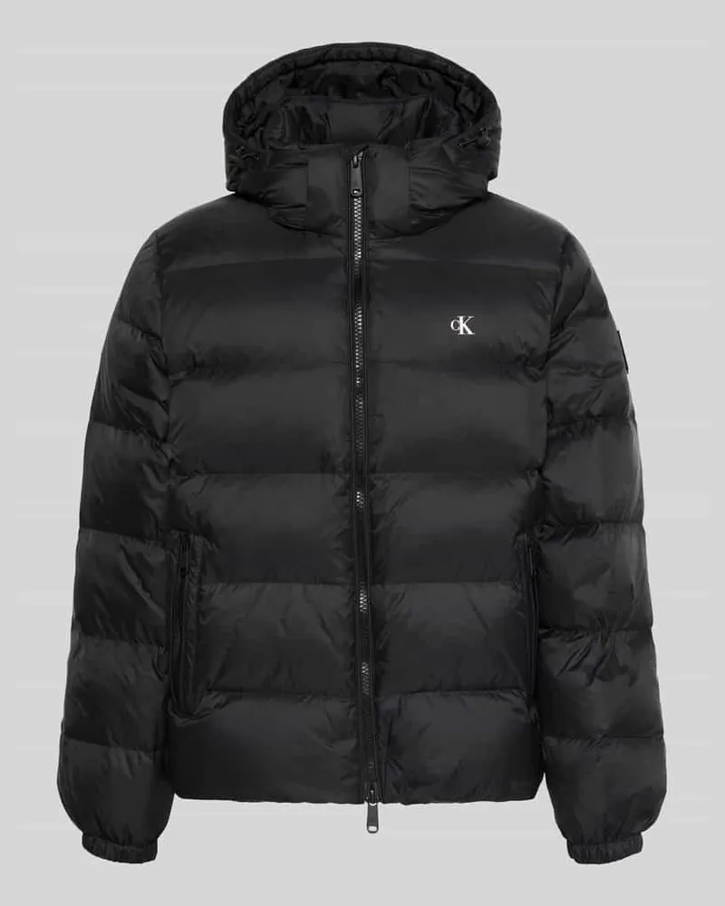 Calvin Klein Regular Fit Steppjacke mit abnehmbarer Kapuze Black