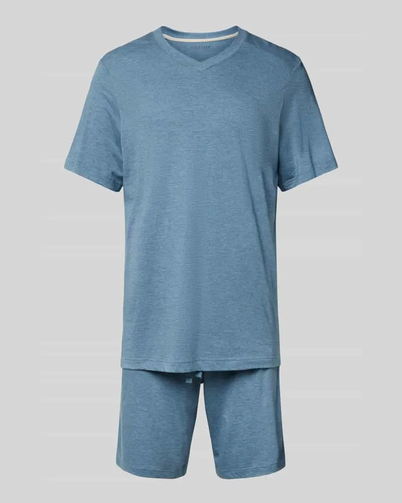 Schiesser Pyjama mit V-Ausschnitt 