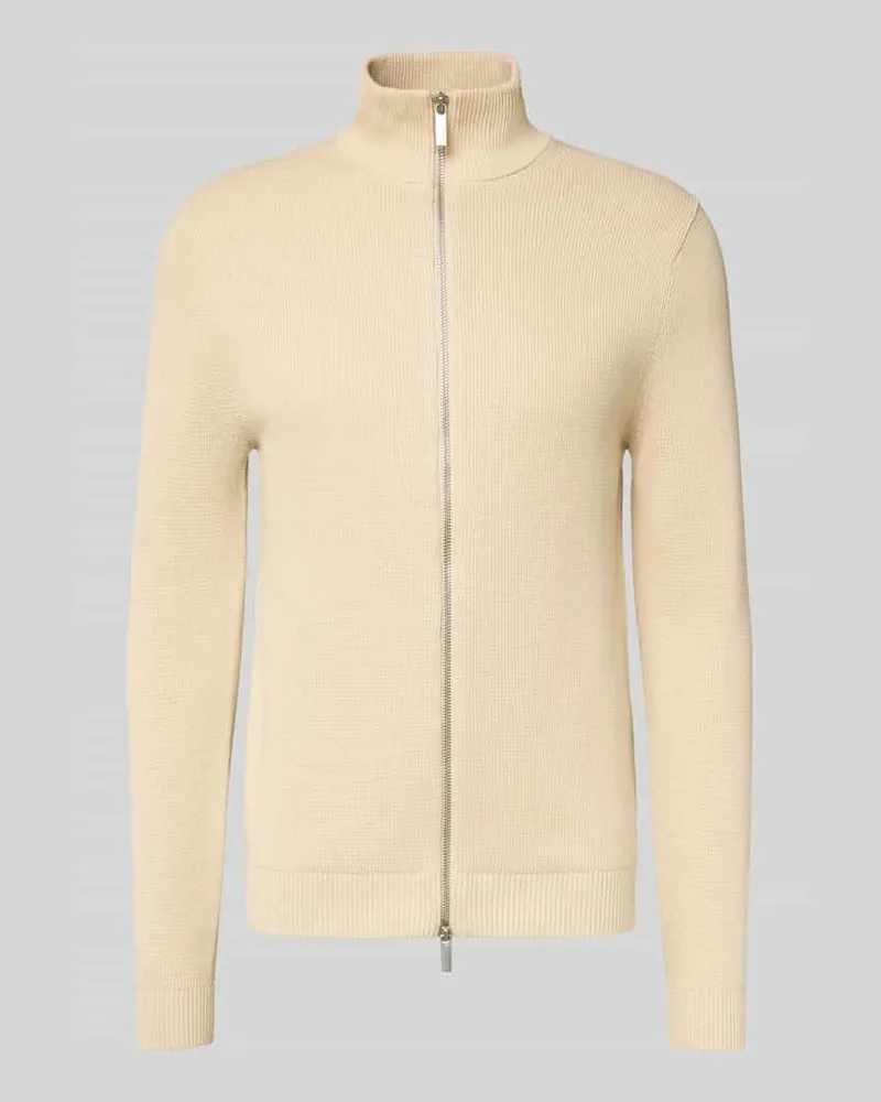 Selected Homme Regular Fit Strickjacke aus reiner Baumwolle Modell 'DANE Offwhite