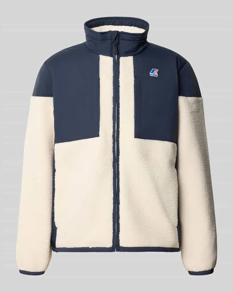 K-Way Regular Fit Fleecejacke mit Stehkragen Modell 'SIXTE 4.0 ORSETTO Marine