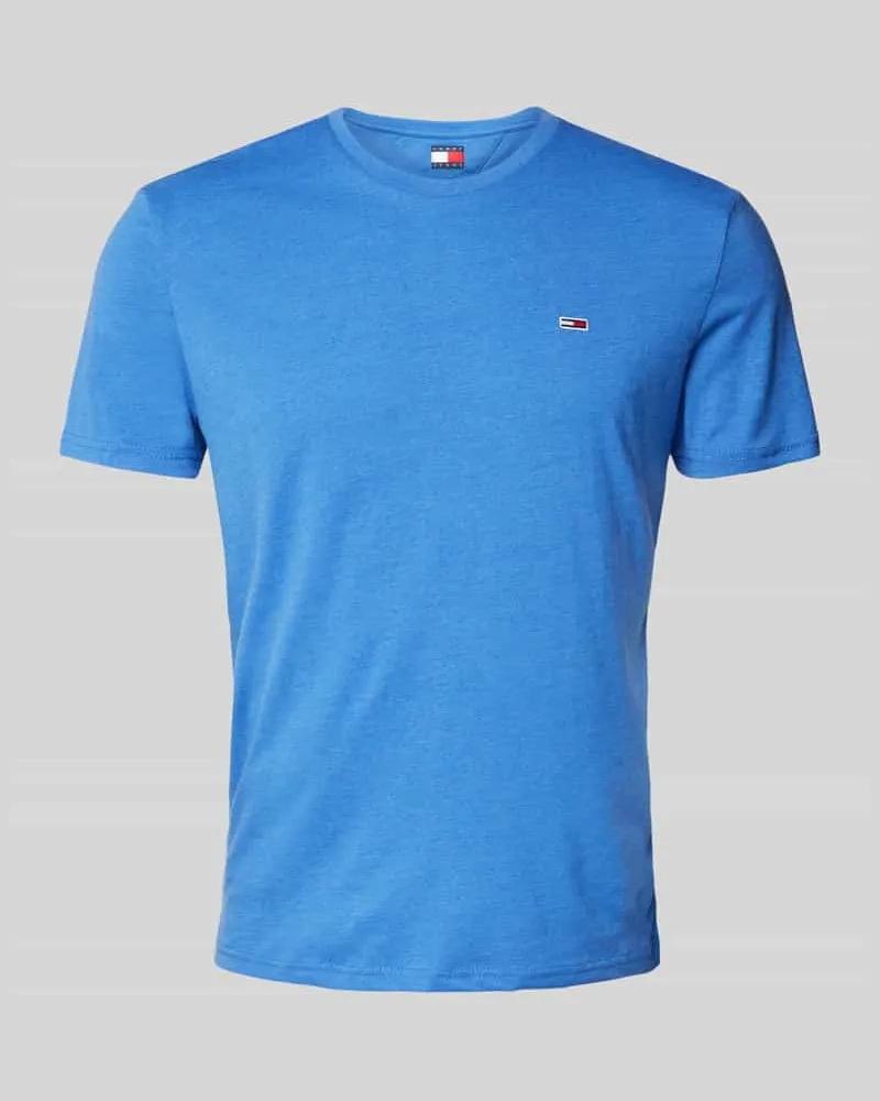 Tommy Hilfiger T-Shirt mit Label-Stitching Blau