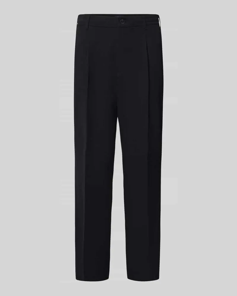 McNeal Wide Fit Stoffhose mit Bügelfalten Black