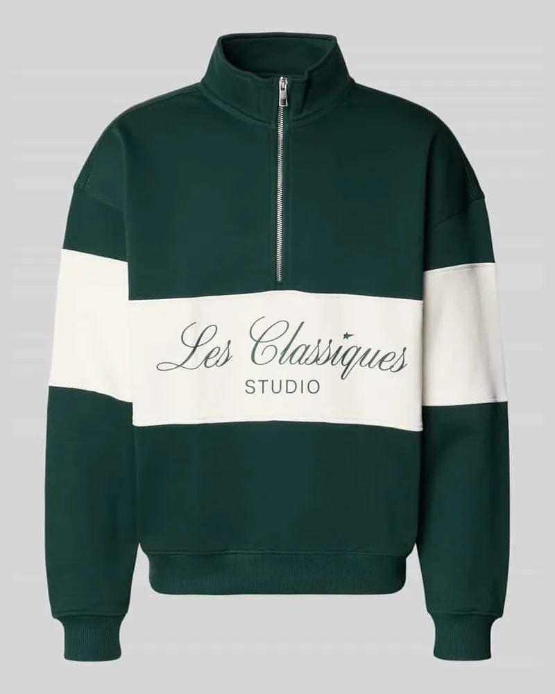 Only & Sons Oversized Troyer aus reiner Baumwolle Modell 'LES CLASSIQUES Dunkelgruen