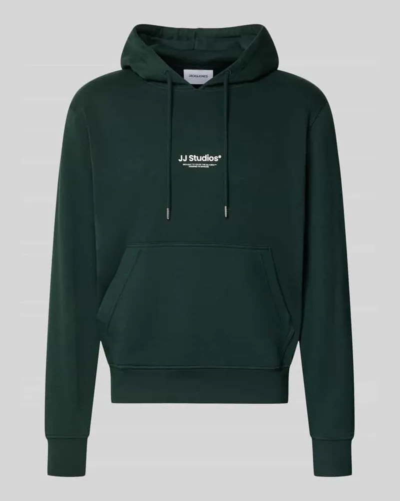 Jack & Jones Regular Fit Hoodie aus Baumwoll-Mix Modell 'Soho Dunkelgruen