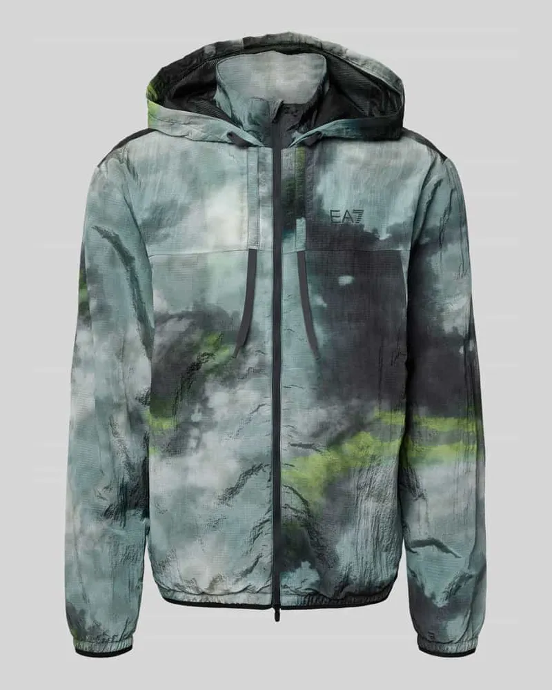 EA7 Trainingsjacke mit Kapuze Black