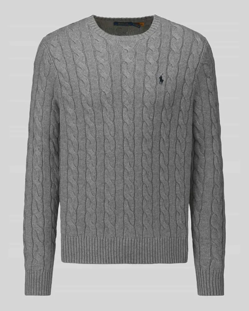Ralph Lauren Pullover mit Logo-Stitching Hellgrau