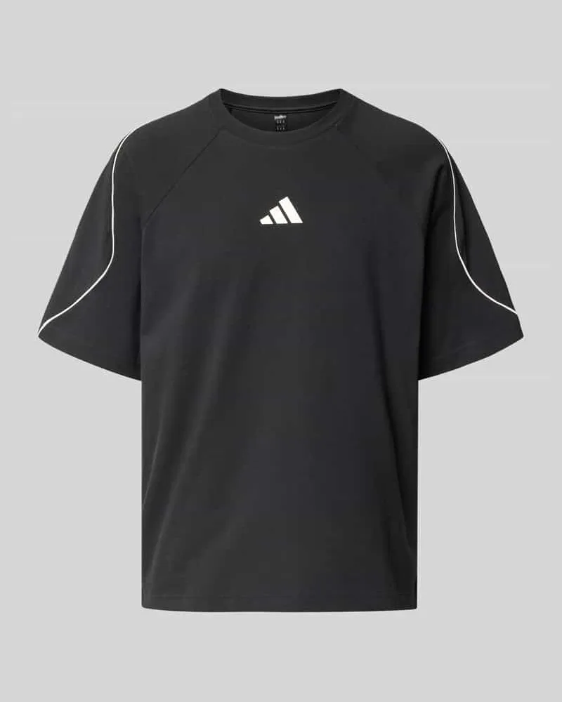 adidas T-Shirt mit Label-Print Black
