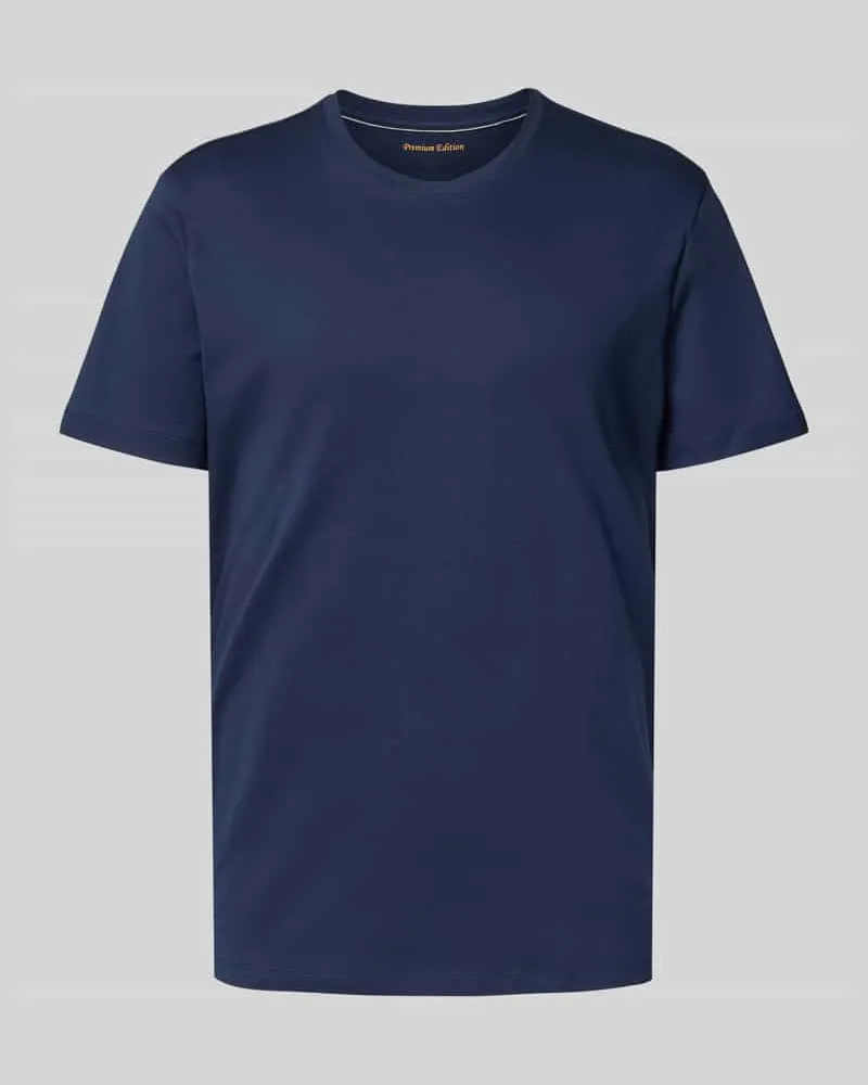 Christian Berg T-Shirt mit geripptem Rundhalsausschnitt 