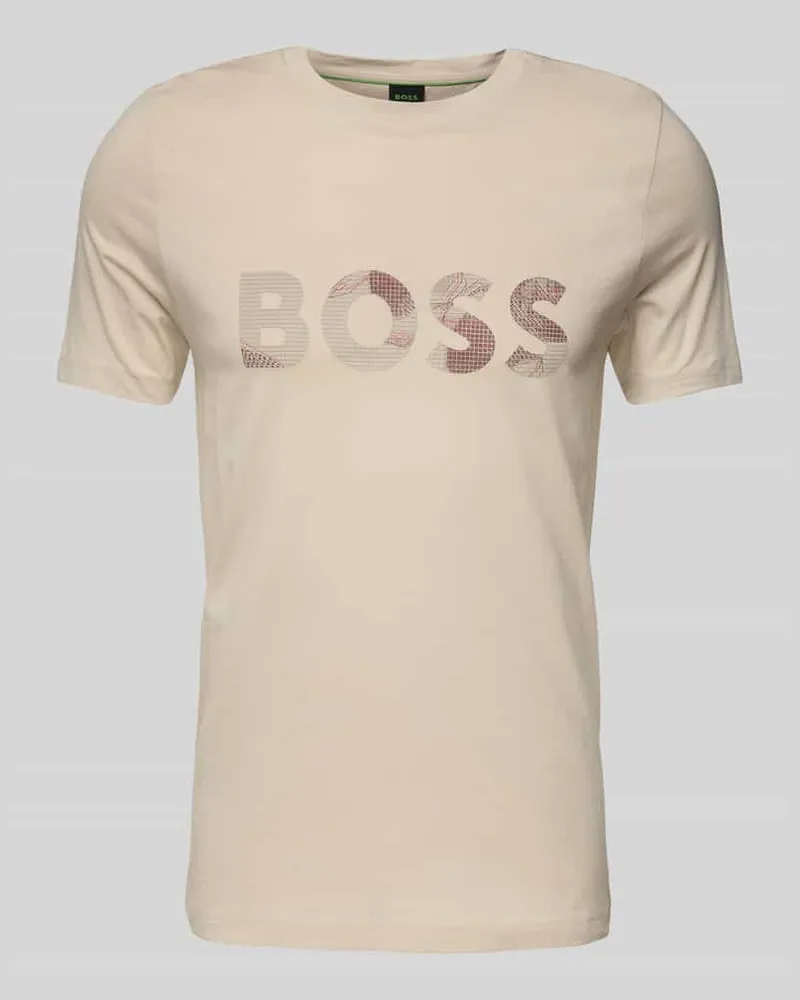 HUGO BOSS T-Shirt mit Logo-Print und Rundhalsausschnitt 