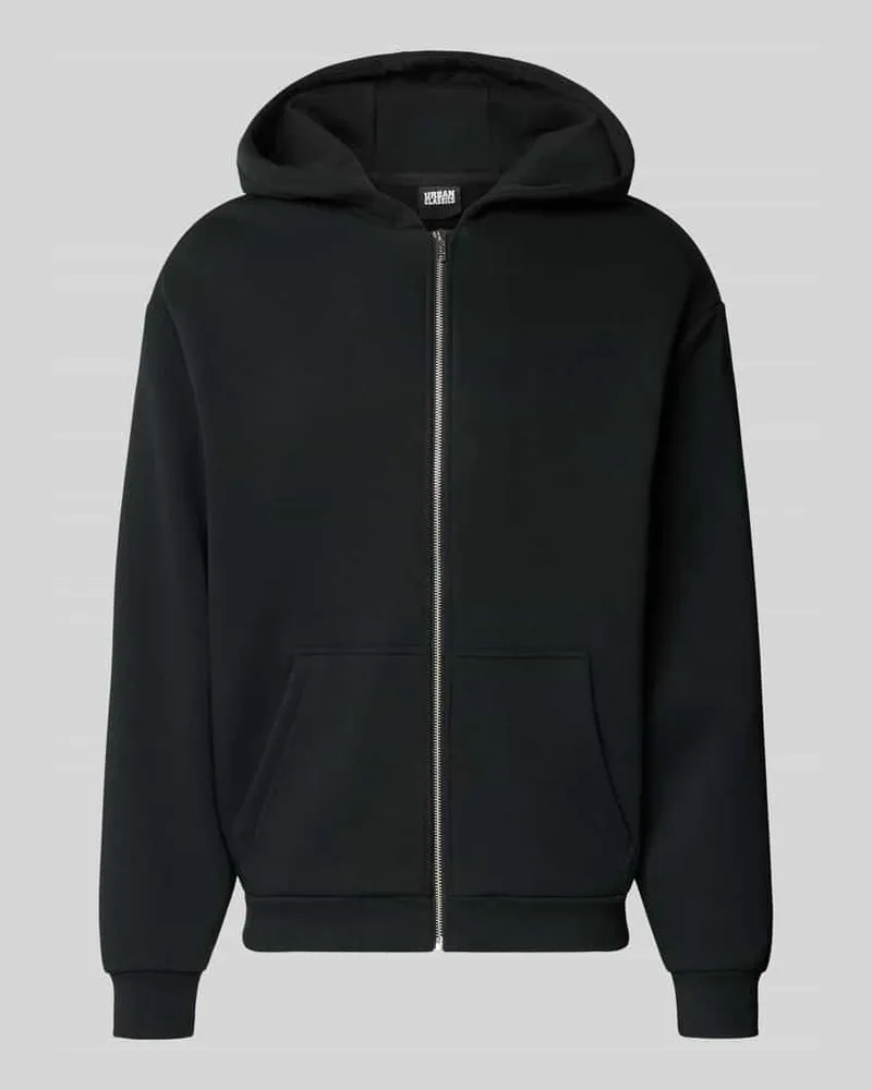Urban Classics Regular Fit Sweatjacke aus Baumwoll-Mix mit Kapuze Black