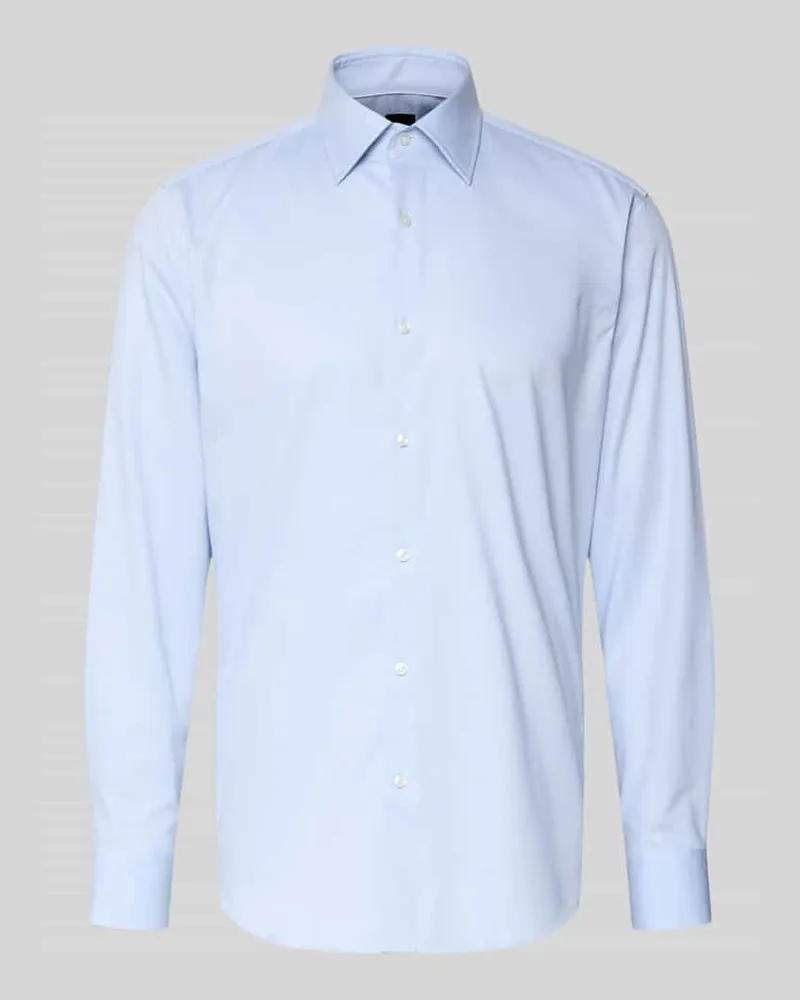 HUGO BOSS Regular Fit Freizeithemd aus Baumwoll-Mix Modell 'H-JOE-K-C1-261 Bleu