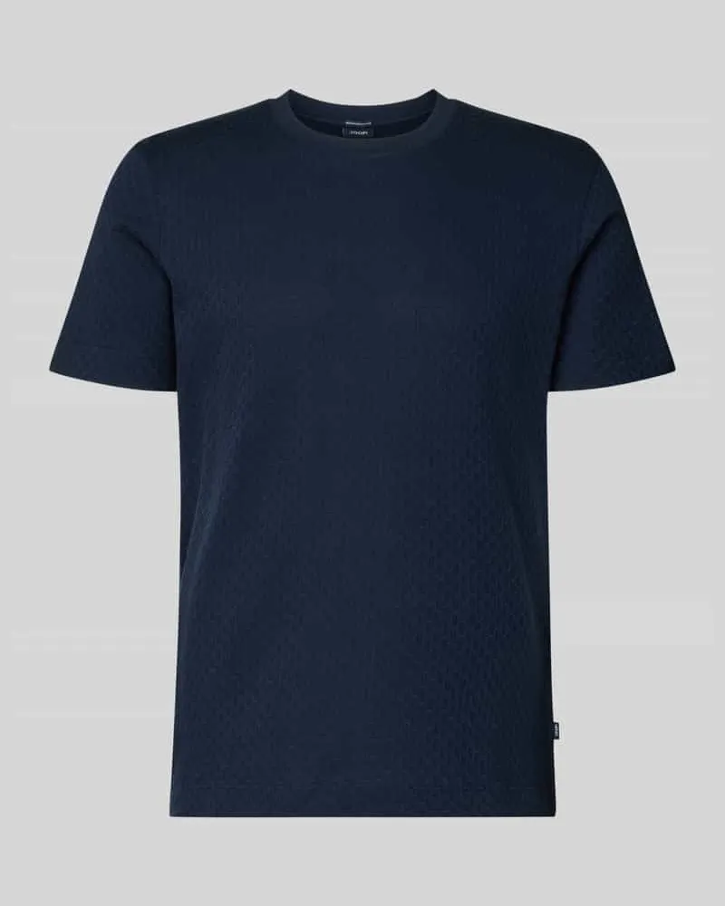 JOOP! T-Shirt mit geripptem Rundhalsausschnitt Marine