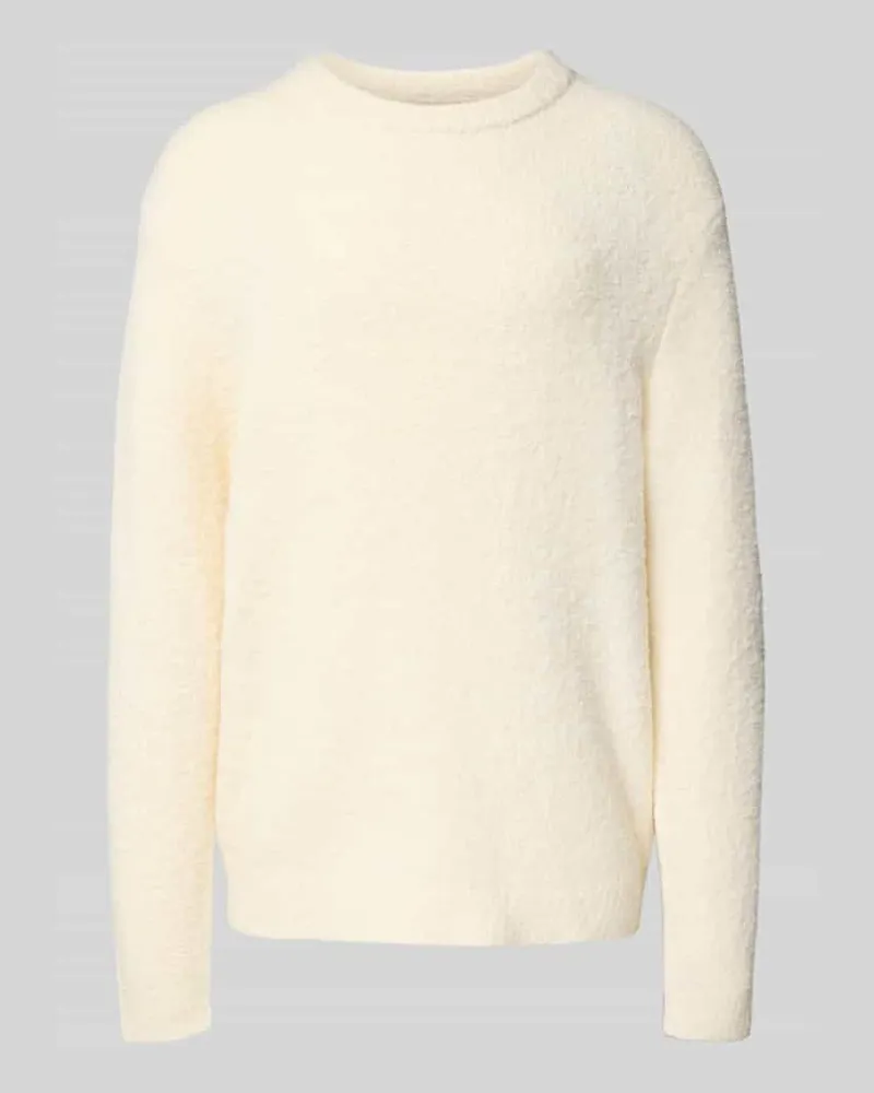 Jack & Jones Strickpullover in Bouclé-Optik Modell 'MEADOWS Offwhite