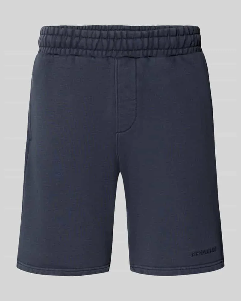 PEGADOR Shorts mit elastischem Bund und Logo-Stitching Dunkelblau