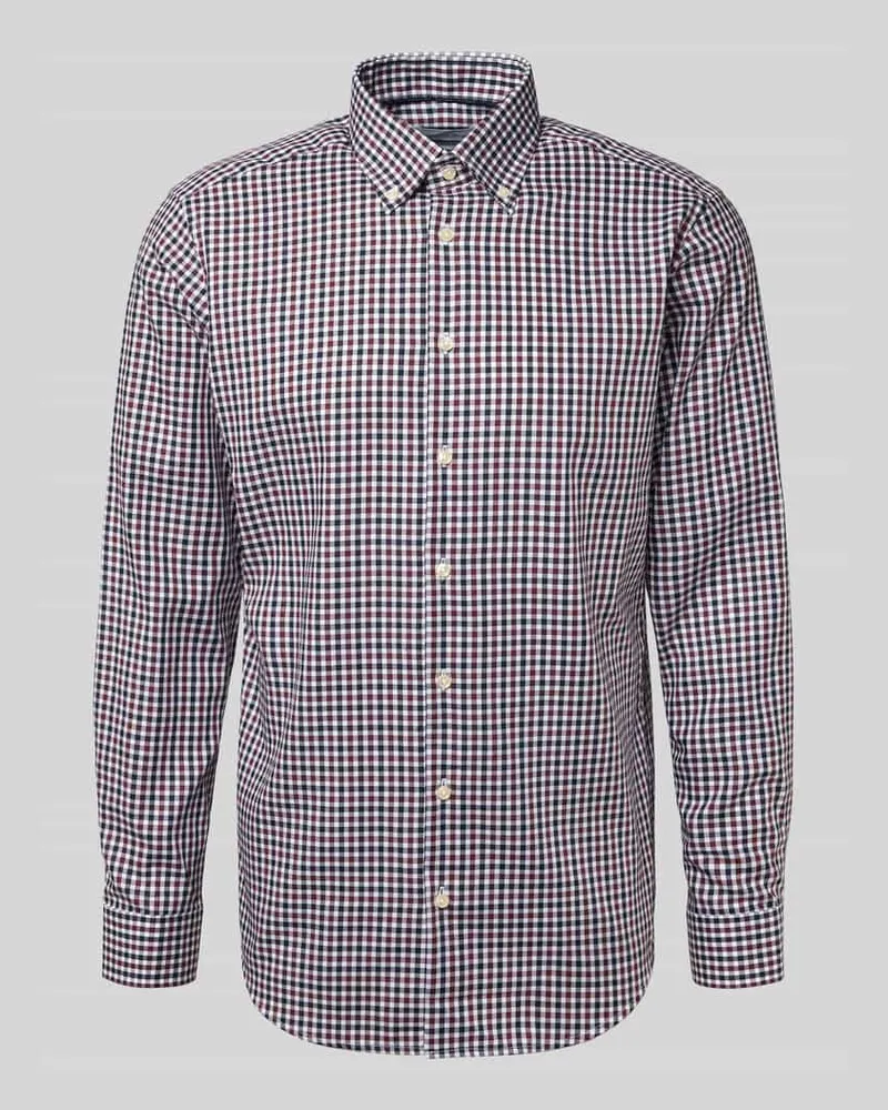 Christian Berg Regular Fit Business Hemd aus Baumwolle Rot