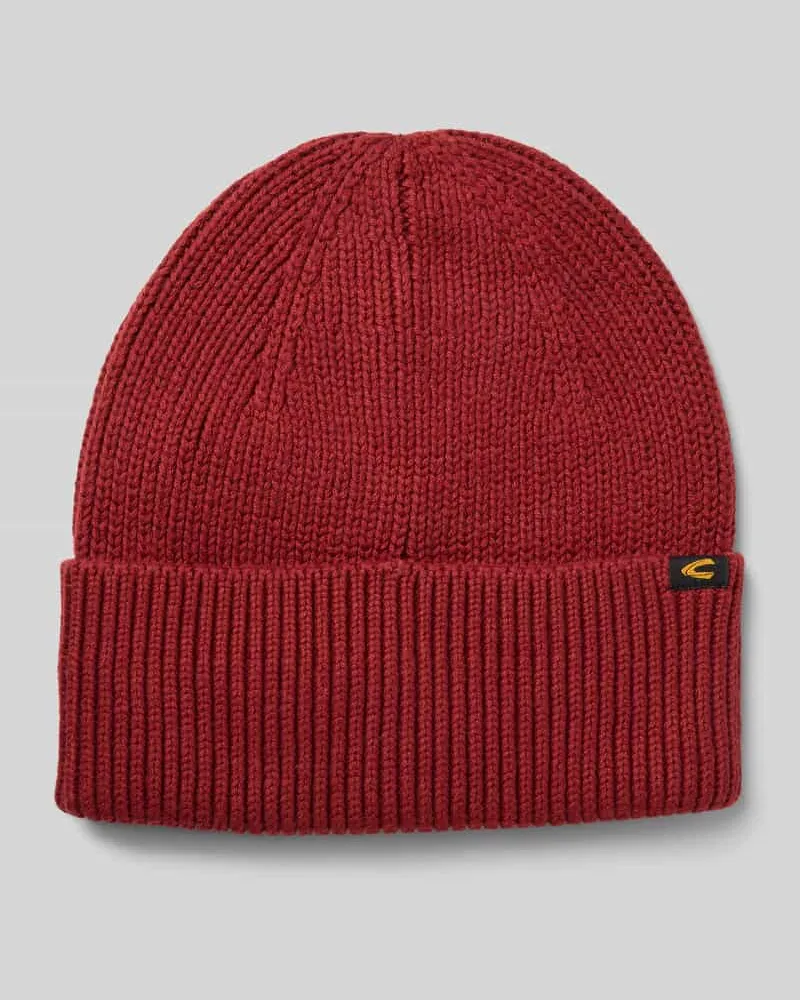 Camel Active Beanie mit Label-Detail Bordeaux