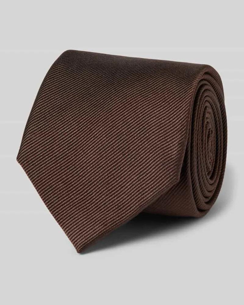 Profuomo Seidenkrawatte in unifarbenem Design (8 cm 