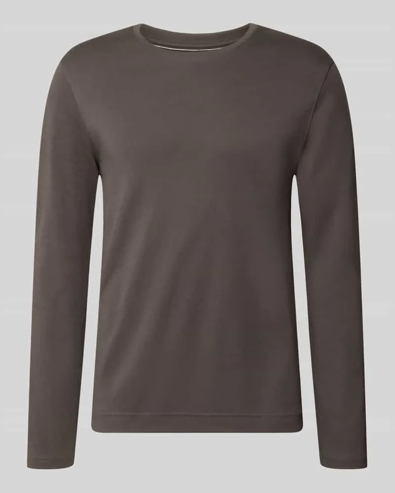 Christian Berg Longsleeve mit Rundhalsausschnitt Anthrazit
