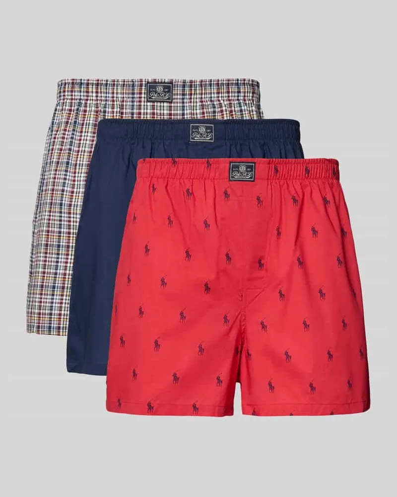 Ralph Lauren Boxershorts mit elastischem Bund im 3er-Pack Rot