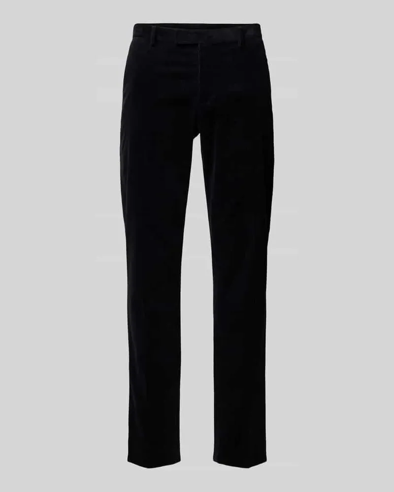 McNeal Slim Fit Cordhose mit Knopf- und Reißverschluss Marine