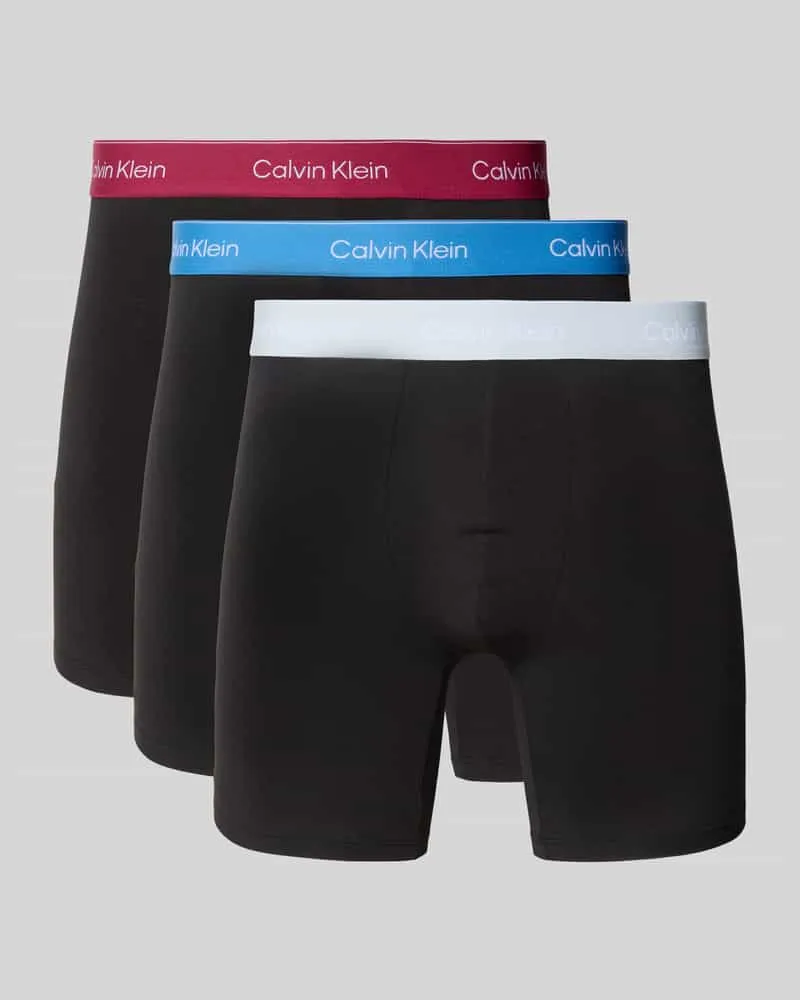 Calvin Klein Pant & Trunk aus Baumwoll-Mix im 3er-Pack Modell 'BOXER BRIEF Black
