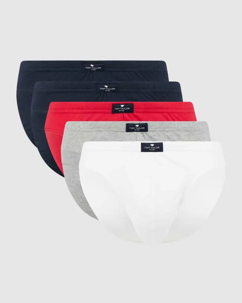 Tom Tailor Slip aus Baumwolle im 5er-Pack Mittelgrau