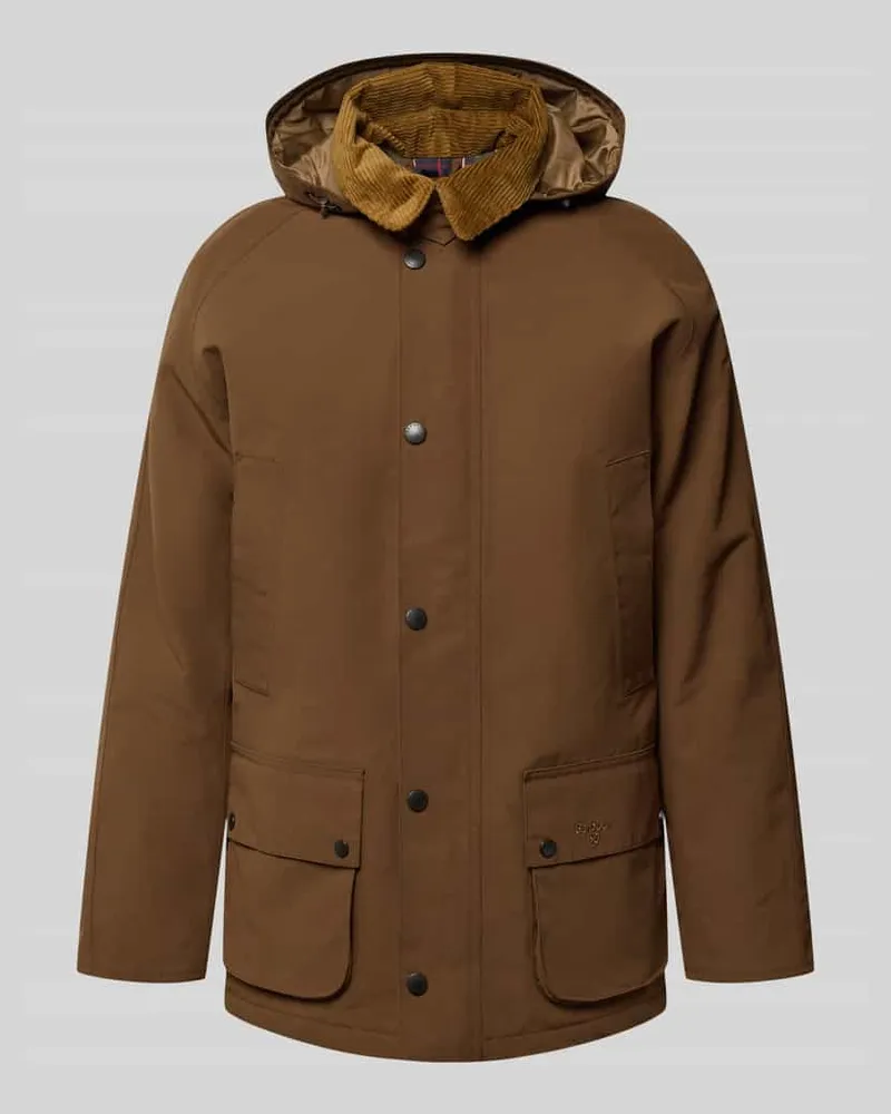 Barbour Regular Fit Funktionsjacke mit Kapuze Camel