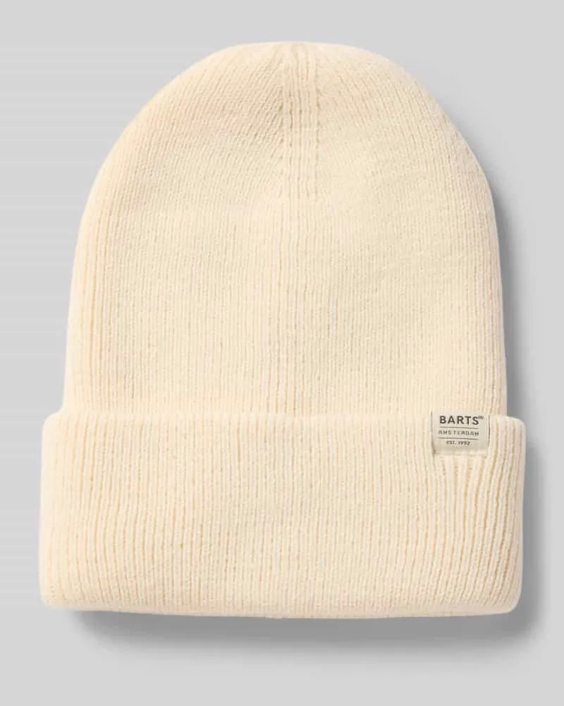 Barts Mütze mit Umschlag und Label-Detail Modell 'KINABALU Offwhite