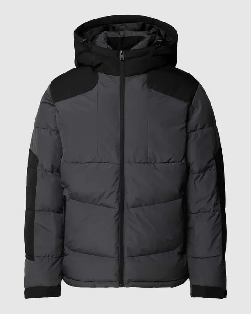 Jack & Jones Steppjacke in Two-Tone-Machart Modell 'COOTIS Dunkelgrau