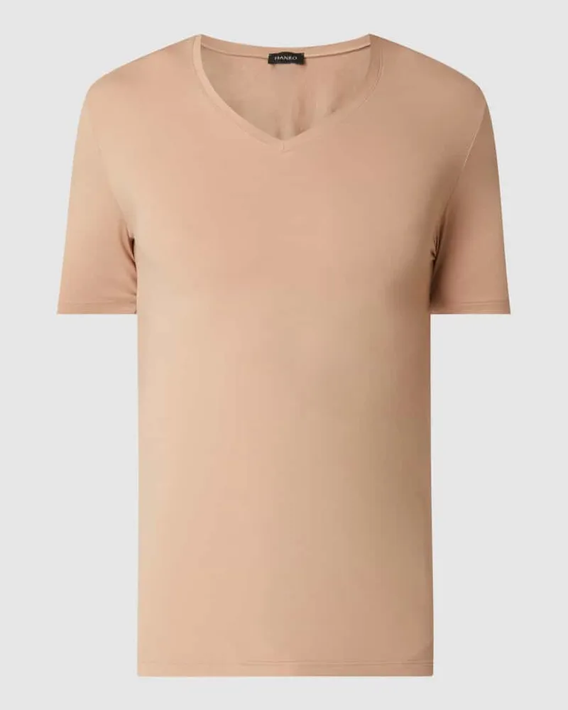 Hanro T-Shirt mit V-Ausschnitt 
