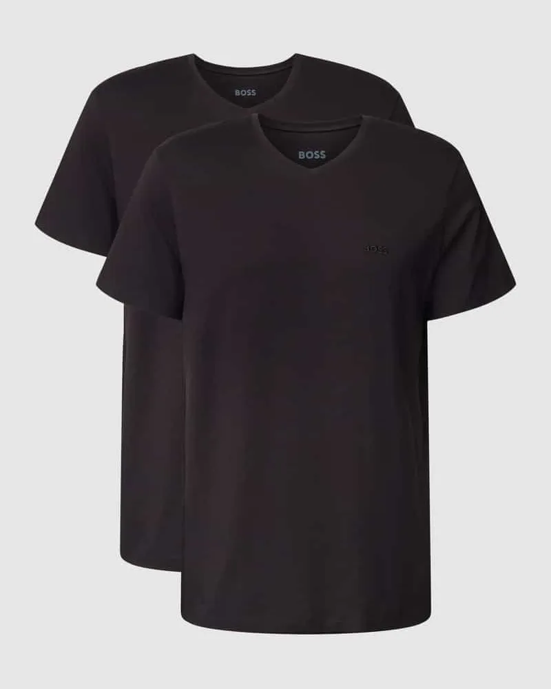 HUGO BOSS T-Shirt mit V-Ausschnitt im 2er-Pack Modell 'ComfortS 