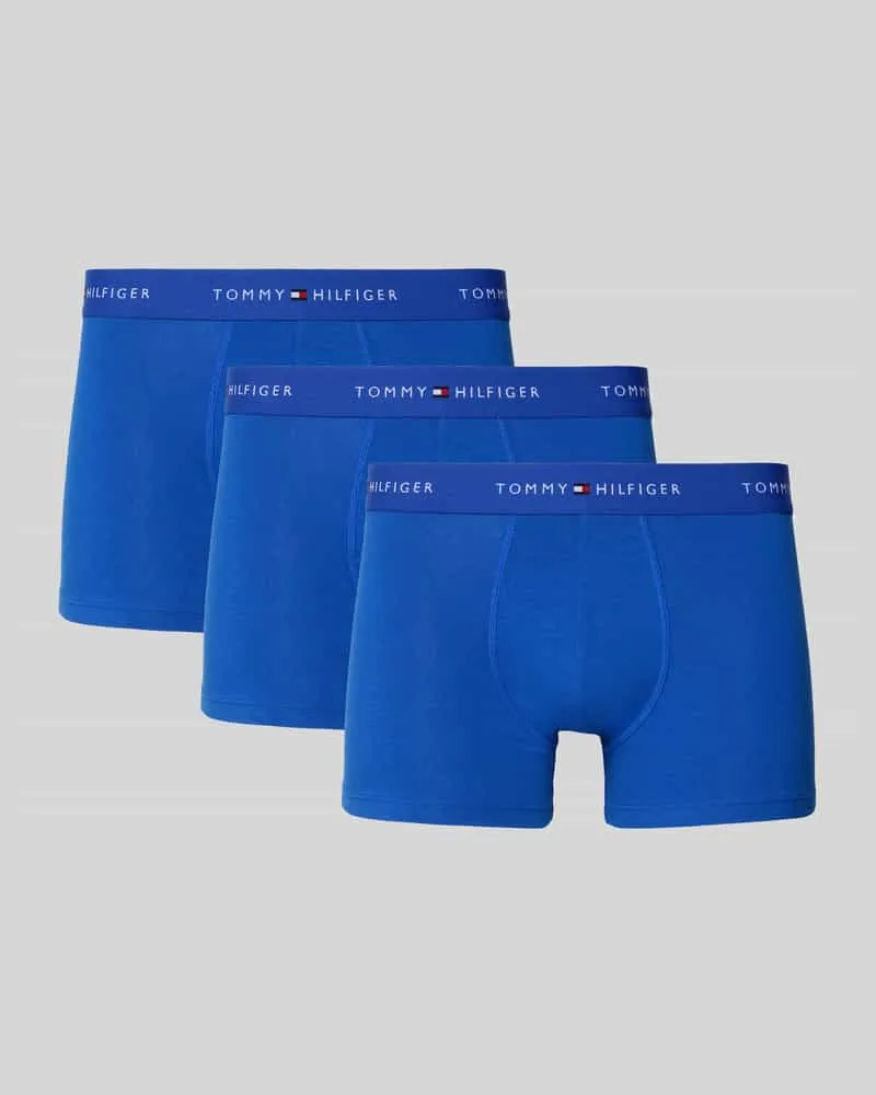 Tommy Hilfiger Trunks aus Baumwoll-Mix im 3er-Pack Royal