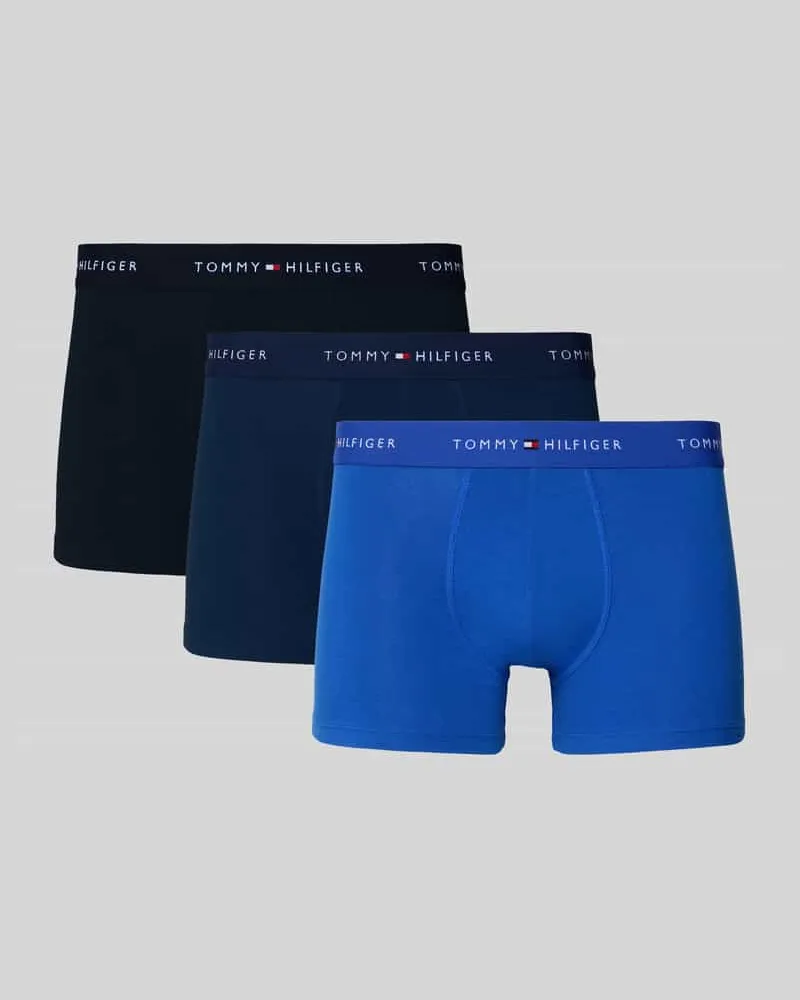 Tommy Hilfiger Trunks aus Baumwoll-Mix im 3er-Pack Royal