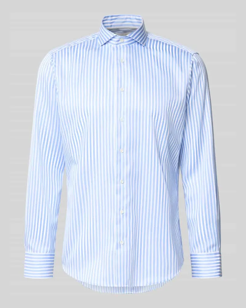 Christian Berg Regular Fit Business-Hemd mit Haifischkragen Bleu