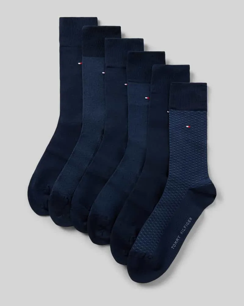 Tommy Hilfiger Socken mit Logo-Detail im 6er-Pack Marine