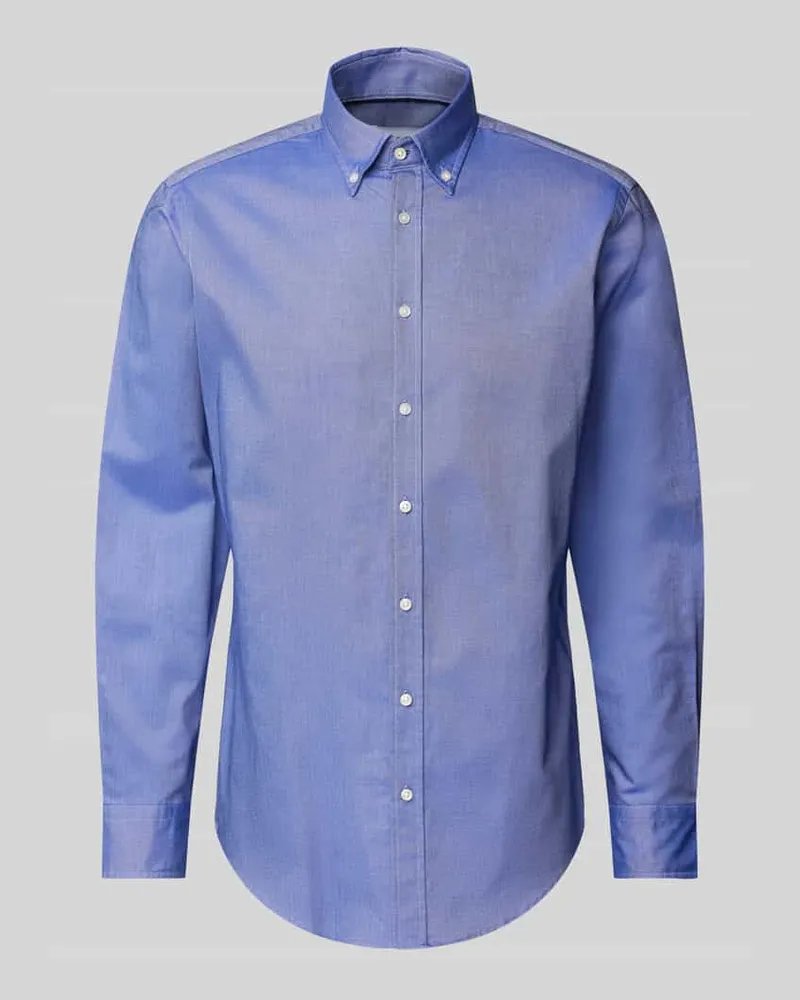Christian Berg Regular Fit Freizeithemd mit Button-Down-Kragen 