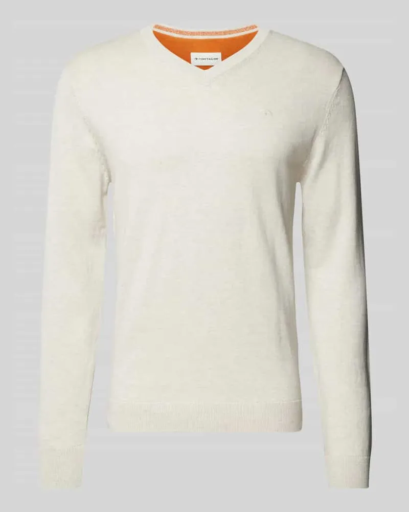 Tom Tailor Regular Fit Strickpullover mit V-Ausschnitt 
