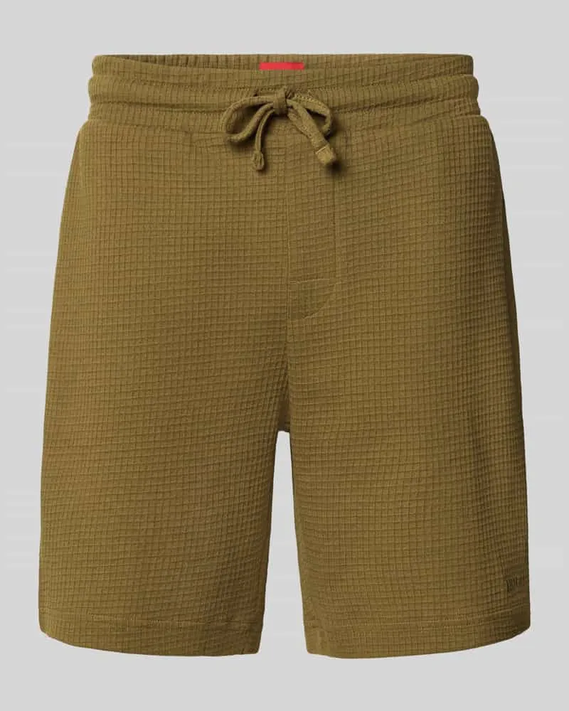 HUGO BOSS Regular Fit Sweatshorts mit Strukturmuster Modell 'Austin 