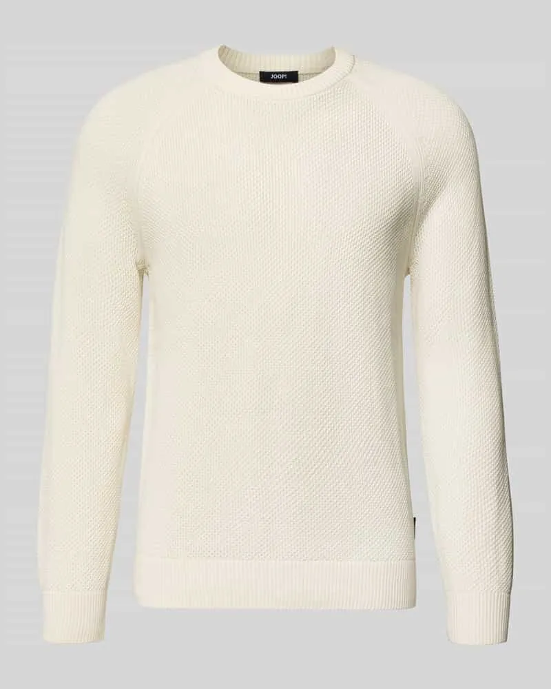 JOOP! Modern Fit Pullover aus reiner Baumwolle Modell '05Nadion Offwhite