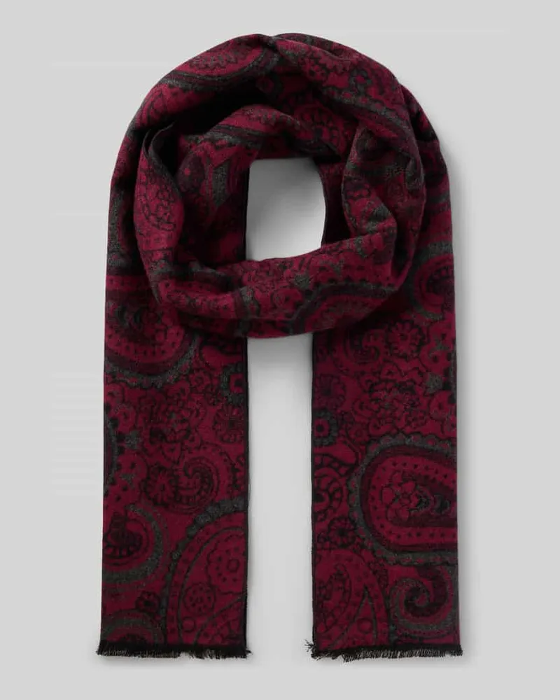 Christian Berg Schal aus reiner Viskose Bordeaux