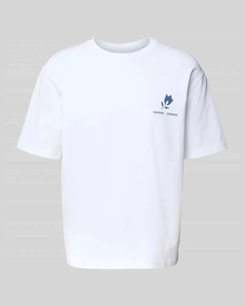 Samsøe & Samsøe T-Shirt mit Label-Print Modell 'COHEN Weiss